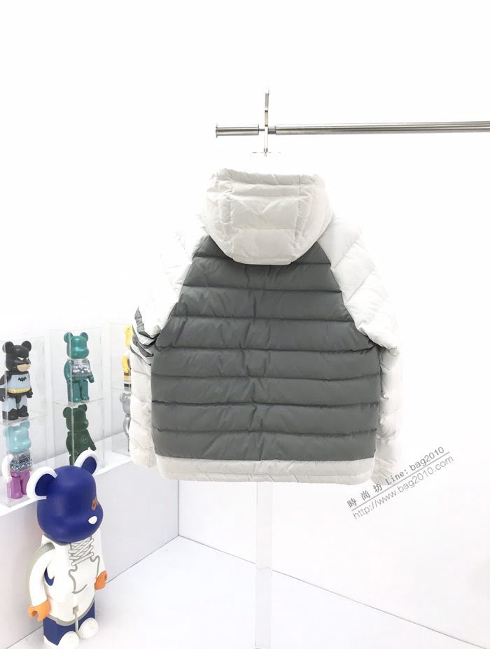 ThomBrowne男裝 TB秋冬新款運動裝 湯姆布朗白灰拼色羽絨服 男女同款  ydi3172